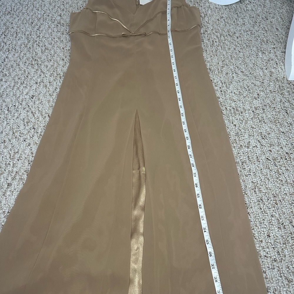 Annex vintage  Tan Sleeveless Dress with Bow size 8 NWT - Picture 9 of 10